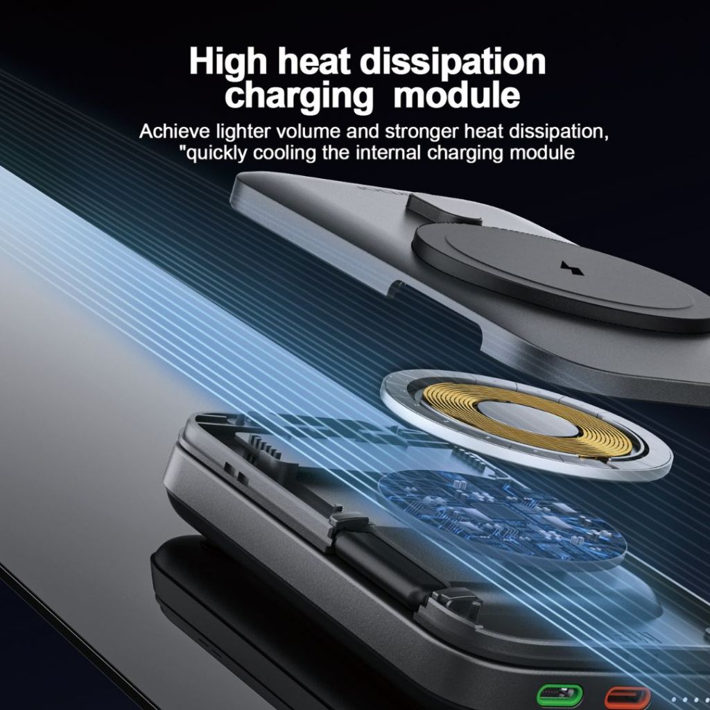 Airbot Power Bank 10000mAh with Magnetic Wireless Fast Charging