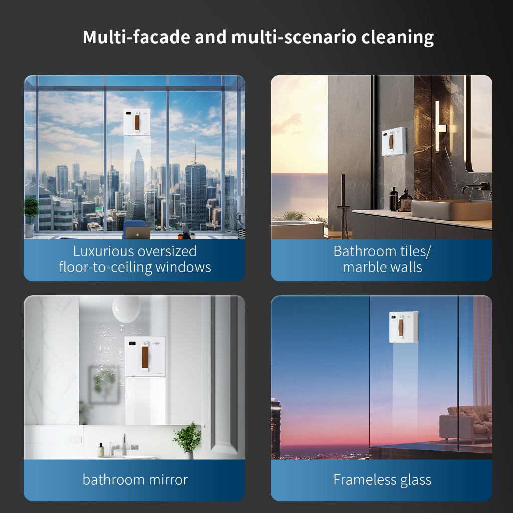 Airbot W2 Automatic Window Robot Cleaner | 8000Pa Suction Power Anti-Fall Protection Auto Water Spray Edge Cleaning