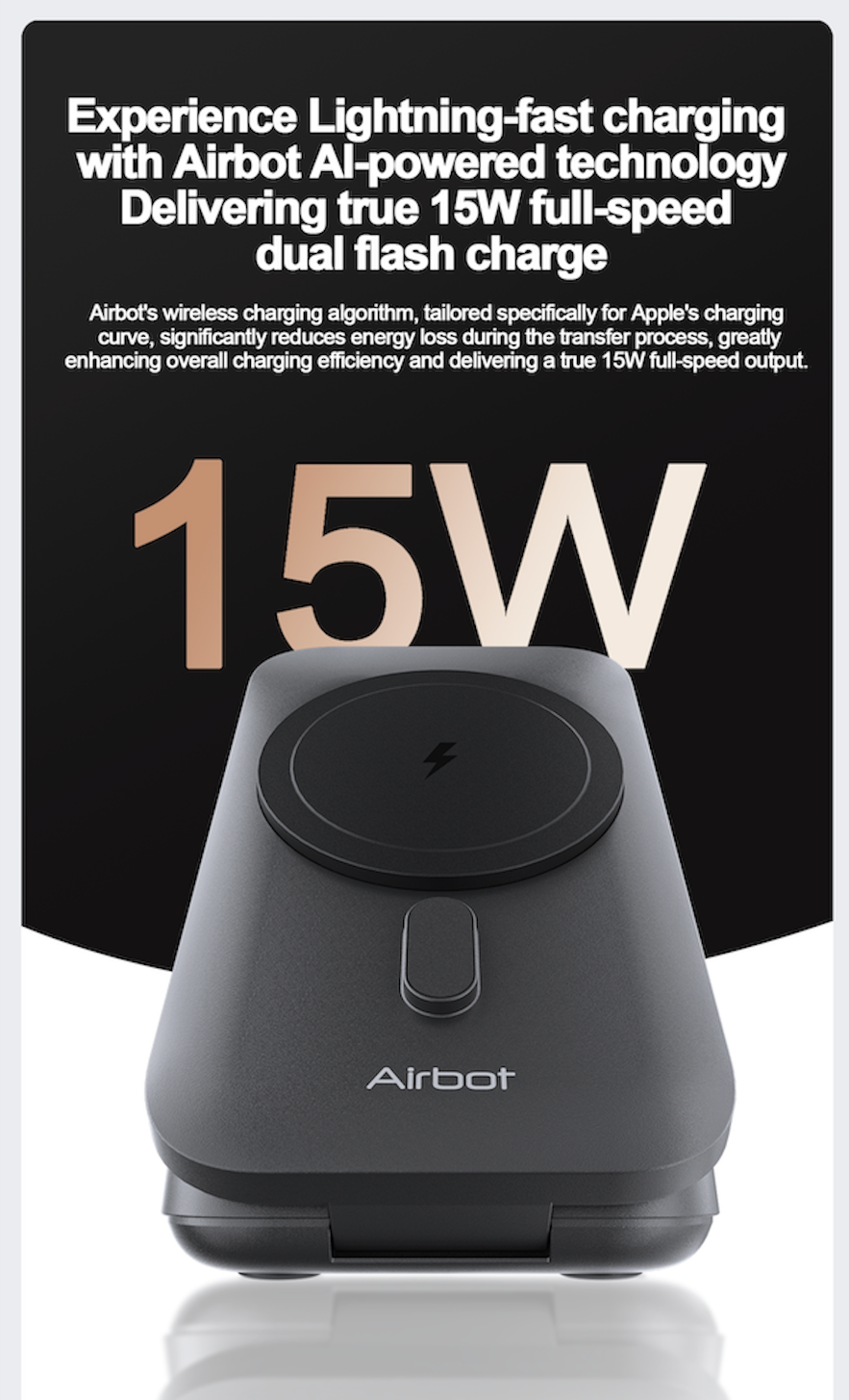 Airbot Power Bank 10000mAh with Magnetic Wireless Fast Charging