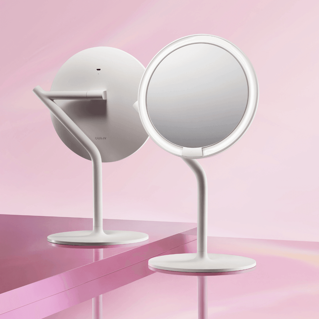AMIRO Mini 2 Desk Makeup Mirror ( Pink ) - Cathay Electronics SG